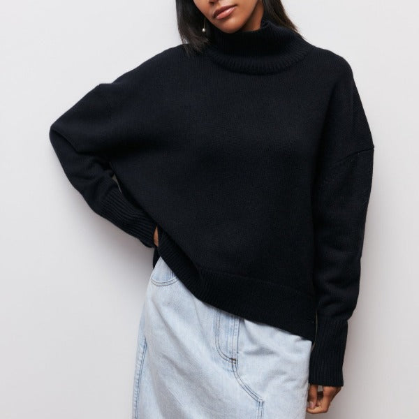 Lillian – Oversized Turtleneck Knit Sweater