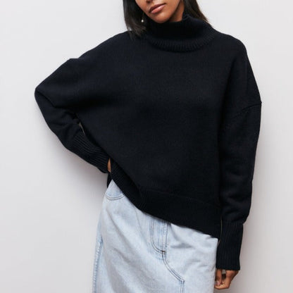 Lillian – Oversized Turtleneck Knit Sweater
