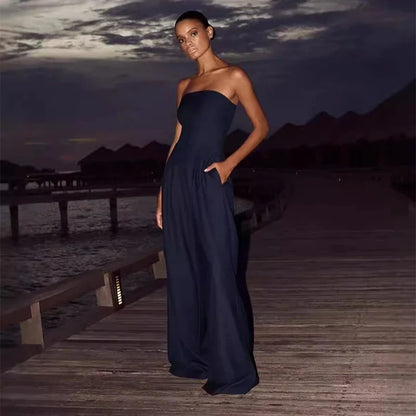 Millie – Strapless Wide-Leg Jumpsuit