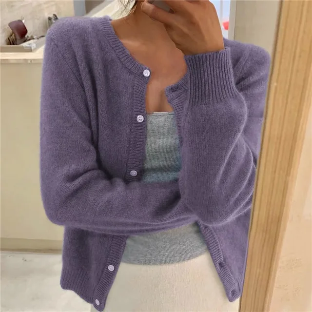 Selma – Soft Knit Button-Front Cardigan