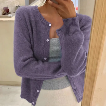 Selma – Soft Knit Button-Front Cardigan