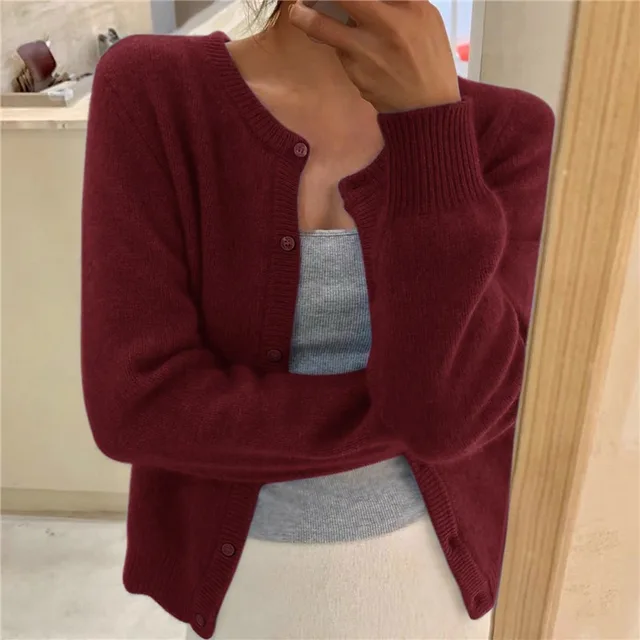 Selma – Soft Knit Button-Front Cardigan