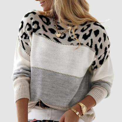 Ida – Leopard Print Knit Sweater