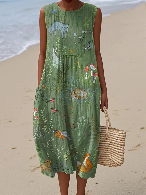 Teresa | Woodland Midi Dress