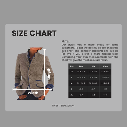 Rachelle – Vintage Stand-Collar Two-Tone Blazer