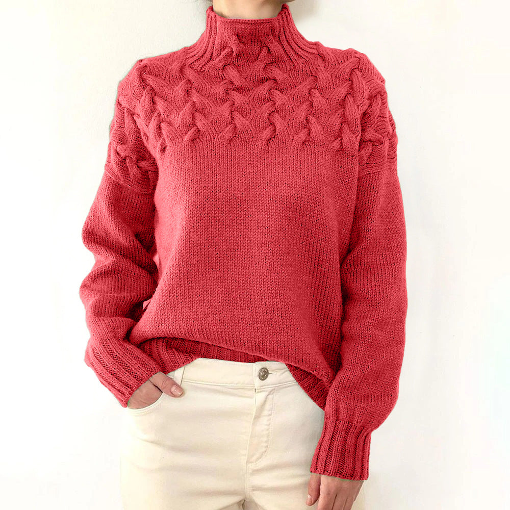 Leah – Cable Knit Turtleneck Sweater