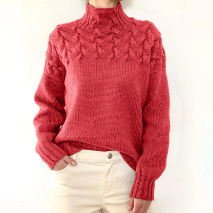 Leah – Cable Knit Turtleneck Sweater