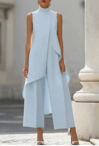 Georgette – Asymmetric Panel Wide-Leg Set