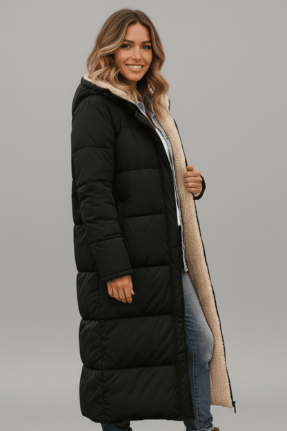 Deborah – Longline Quilted Puffer Coat