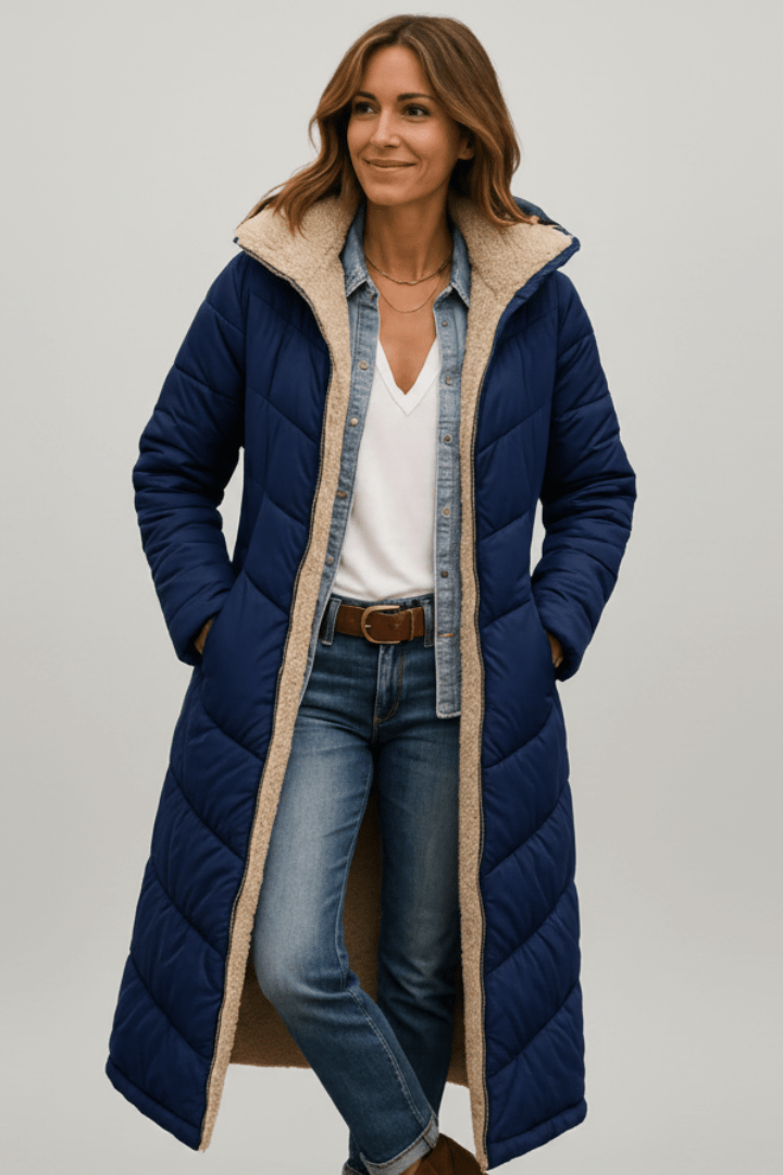 Deborah – Longline Quilted Puffer Coat