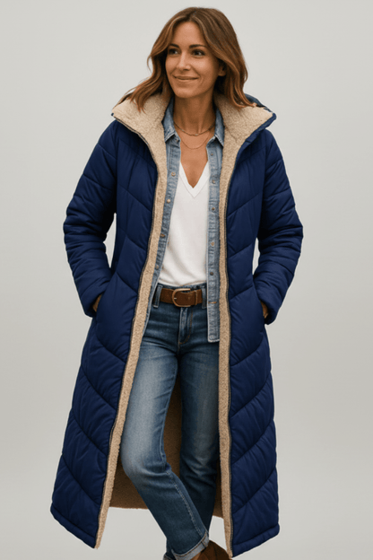 Deborah – Longline Quilted Puffer Coat