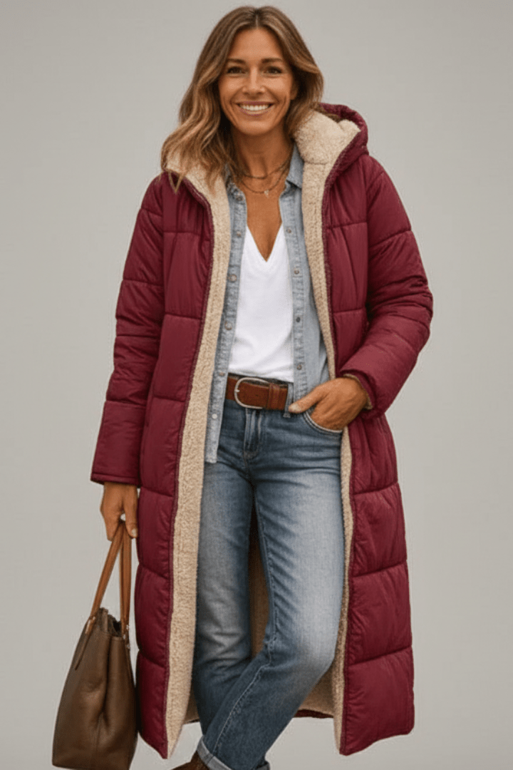 Deborah – Longline Quilted Puffer Coat