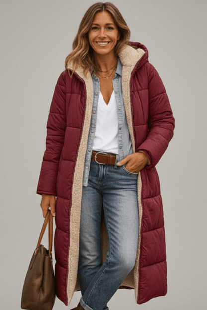 Deborah – Longline Quilted Puffer Coat