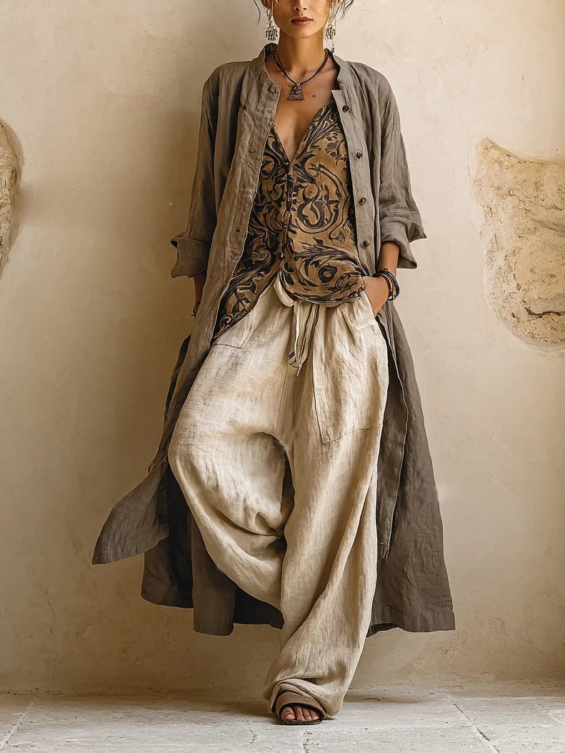 Hope – Relaxed Wide-Leg Layered Set