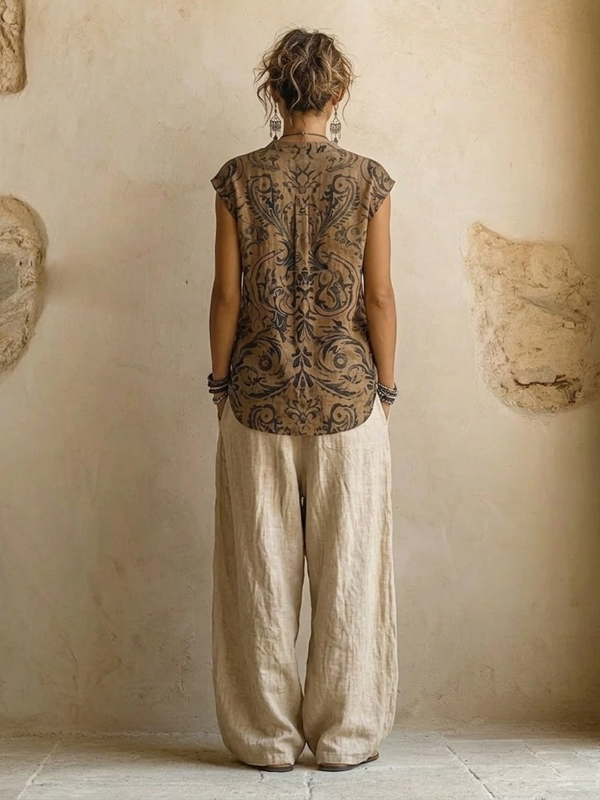 Hope – Relaxed Wide-Leg Layered Set