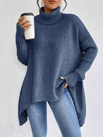 Erica – Oversized Turtleneck Knit Sweater
