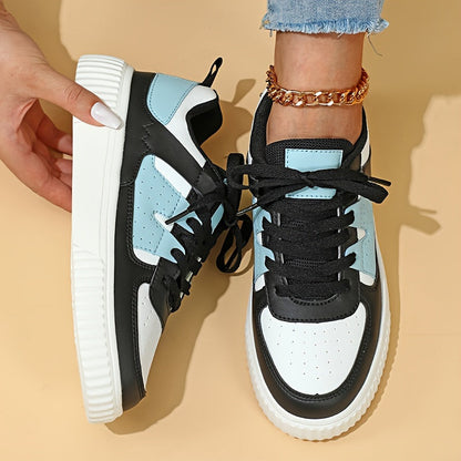 Vivian – Lace-Up Colorblock Platform Sneakers