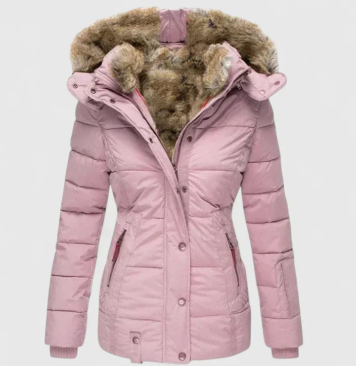 Edna – Faux Fur Hooded Puffer Jacket
