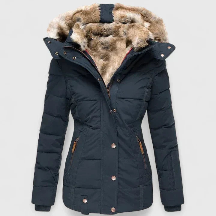 Edna – Faux Fur Hooded Puffer Jacket