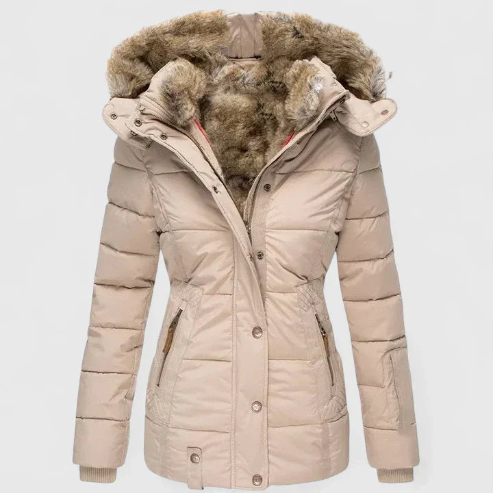 Edna – Faux Fur Hooded Puffer Jacket