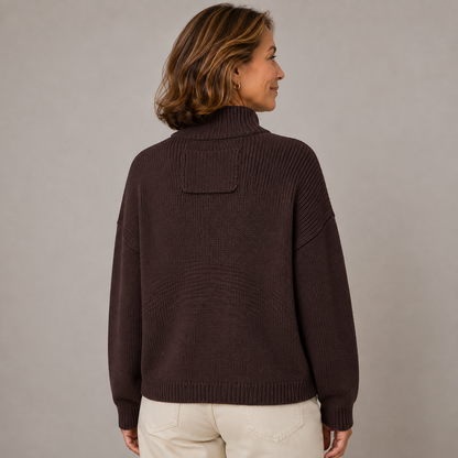 Larissa – Stand Collar Button Knit Cardigan