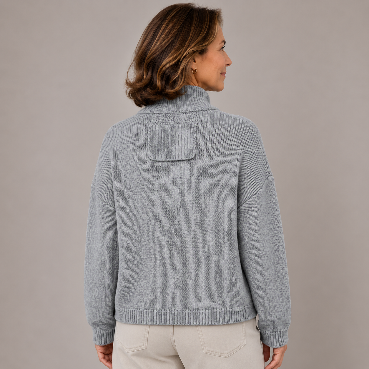 Larissa – Stand Collar Button Knit Cardigan