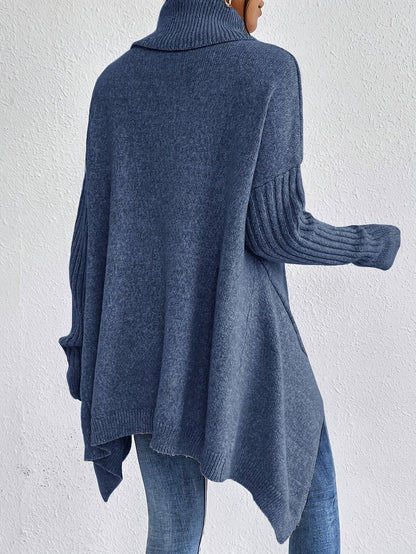 Erica – Oversized Turtleneck Knit Sweater