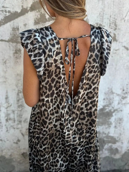 Kendall – Animal Print Tiered Midi Dress