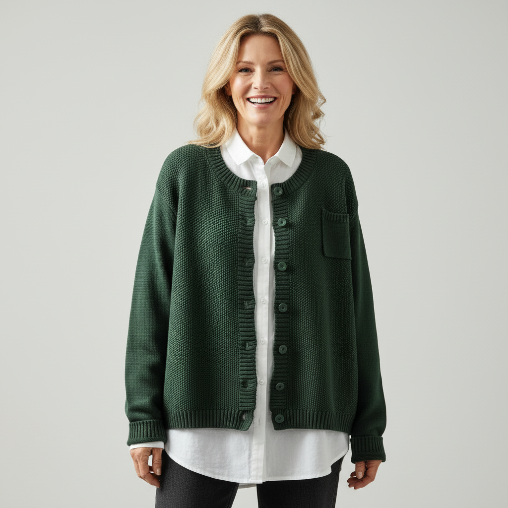 Bernice – Cozy Knit Button-Up Cardigan