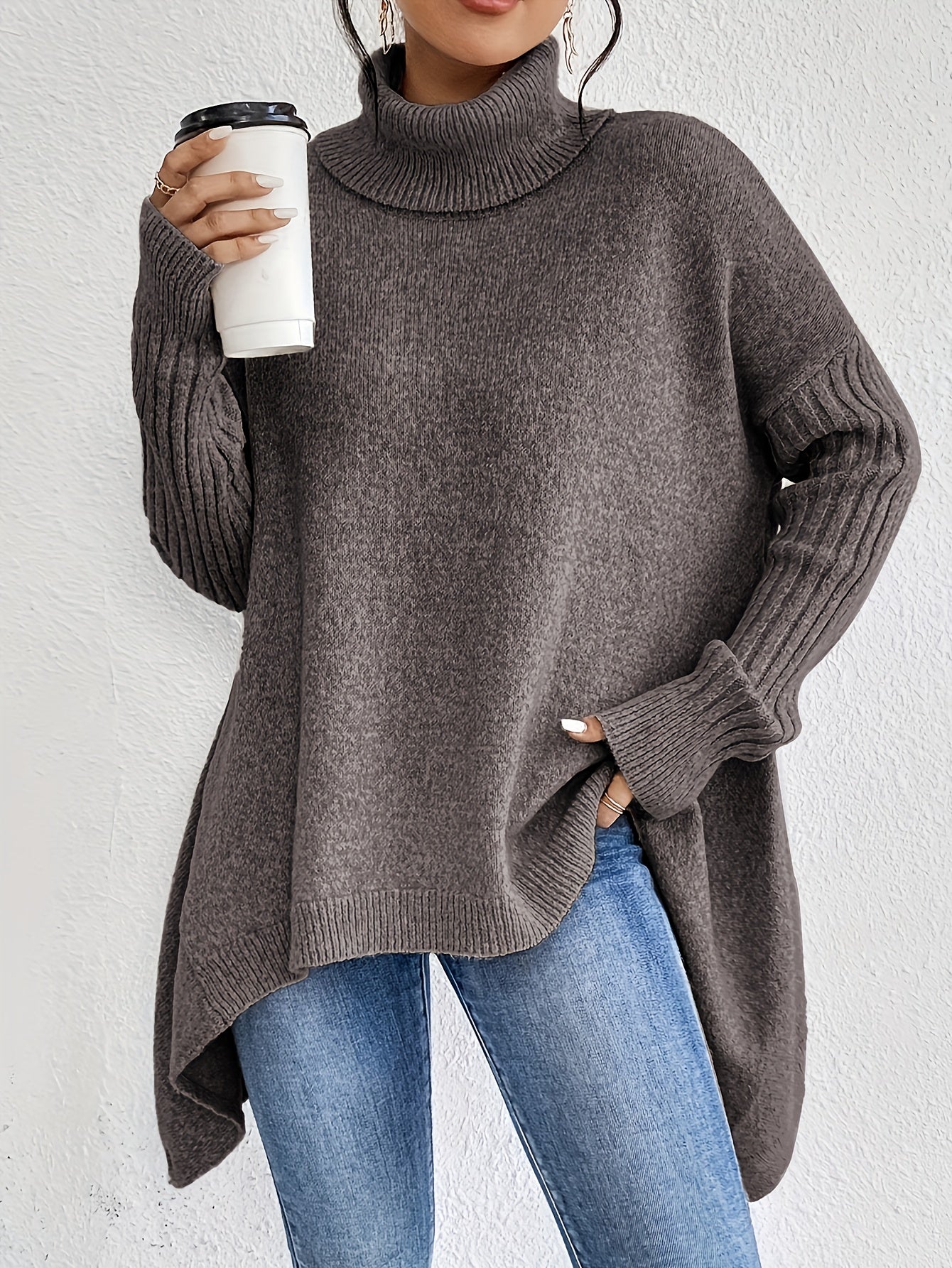 Viola – Turtleneck Oversized Knit Sweater