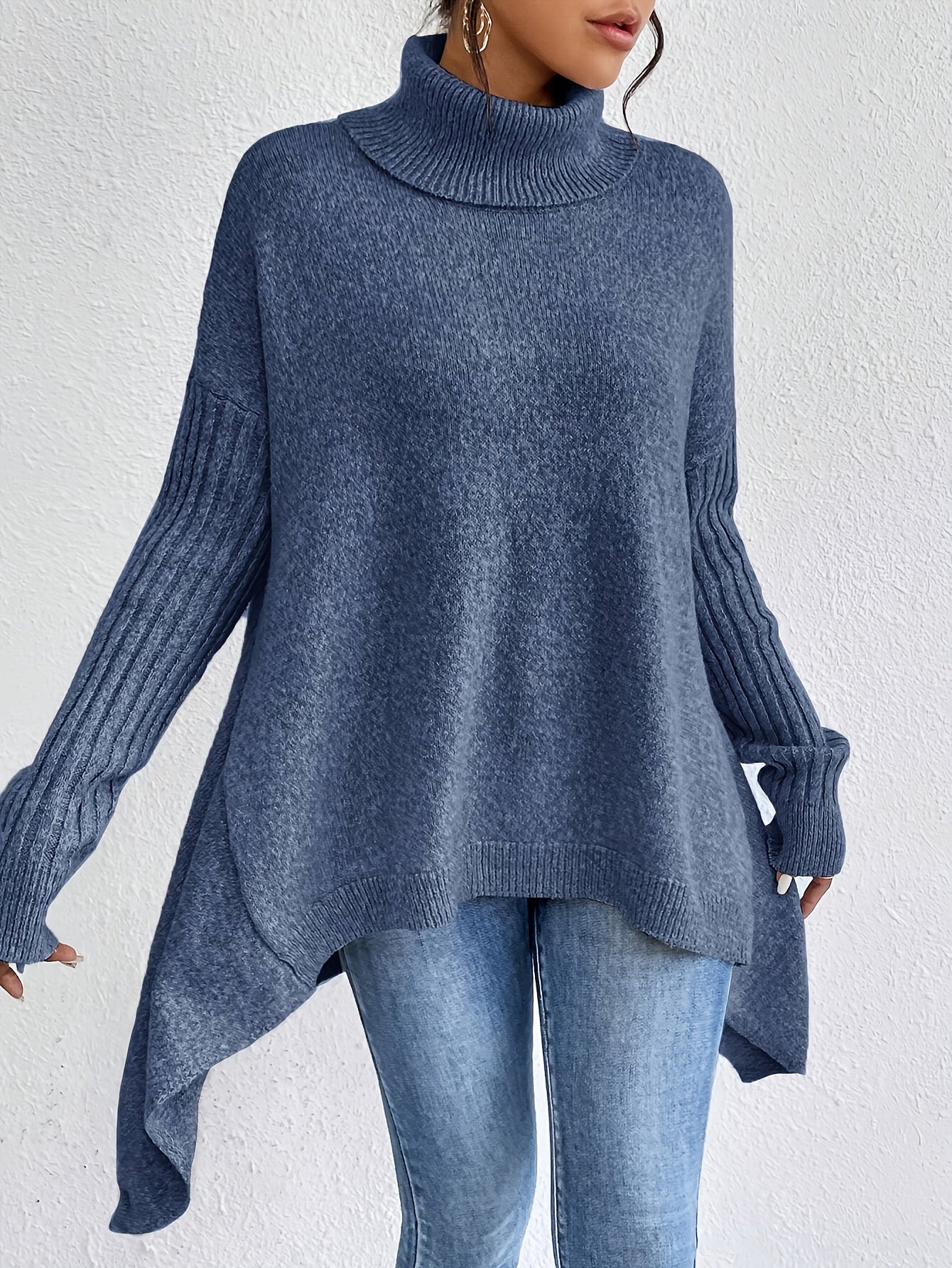 Viola – Turtleneck Oversized Knit Sweater