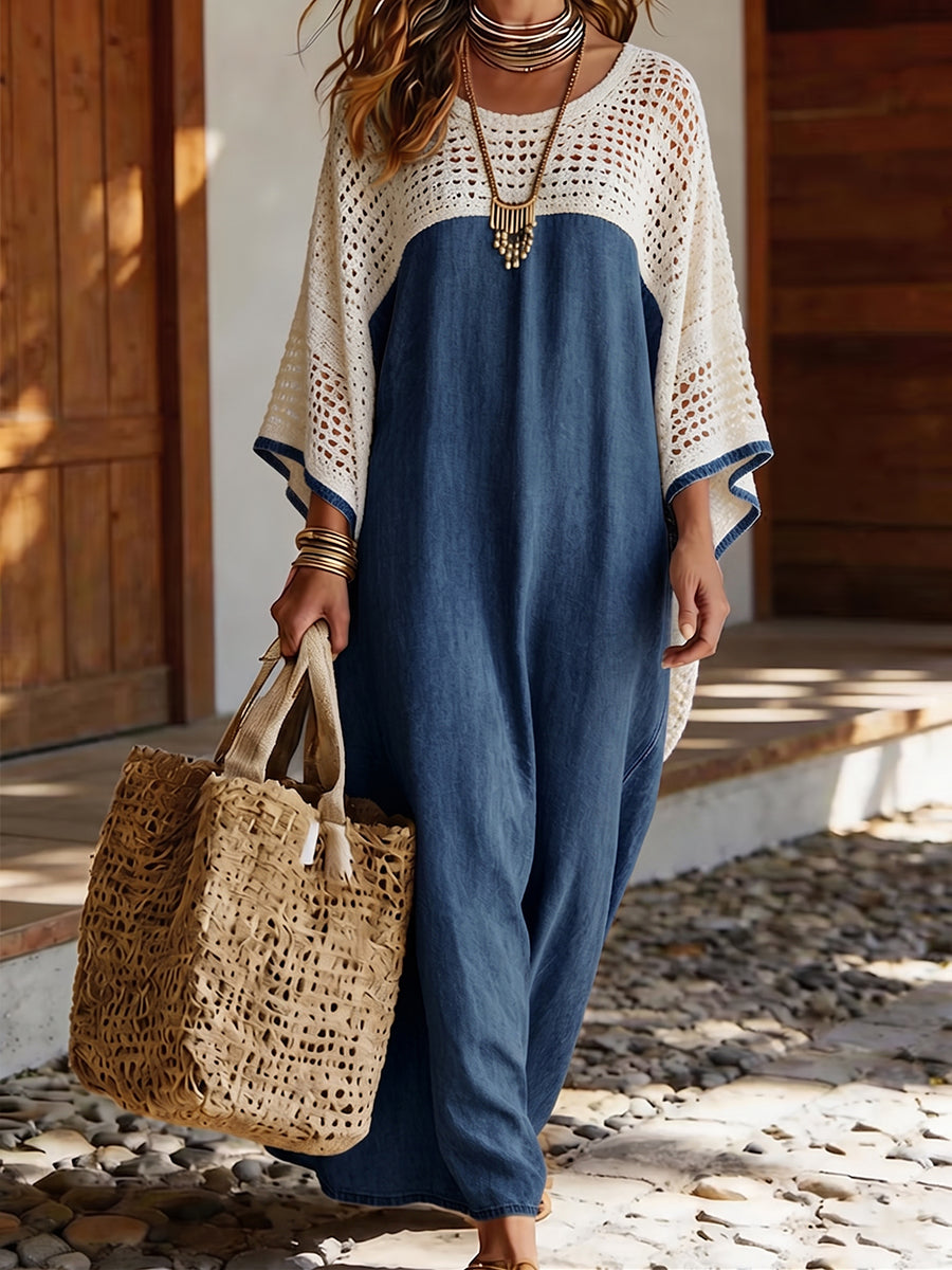 Bonita – Crochet Panel Relaxed Jumpsuit
