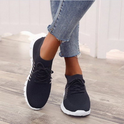 Evangeline – Lightweight Lace-Up Comfort Sneakers