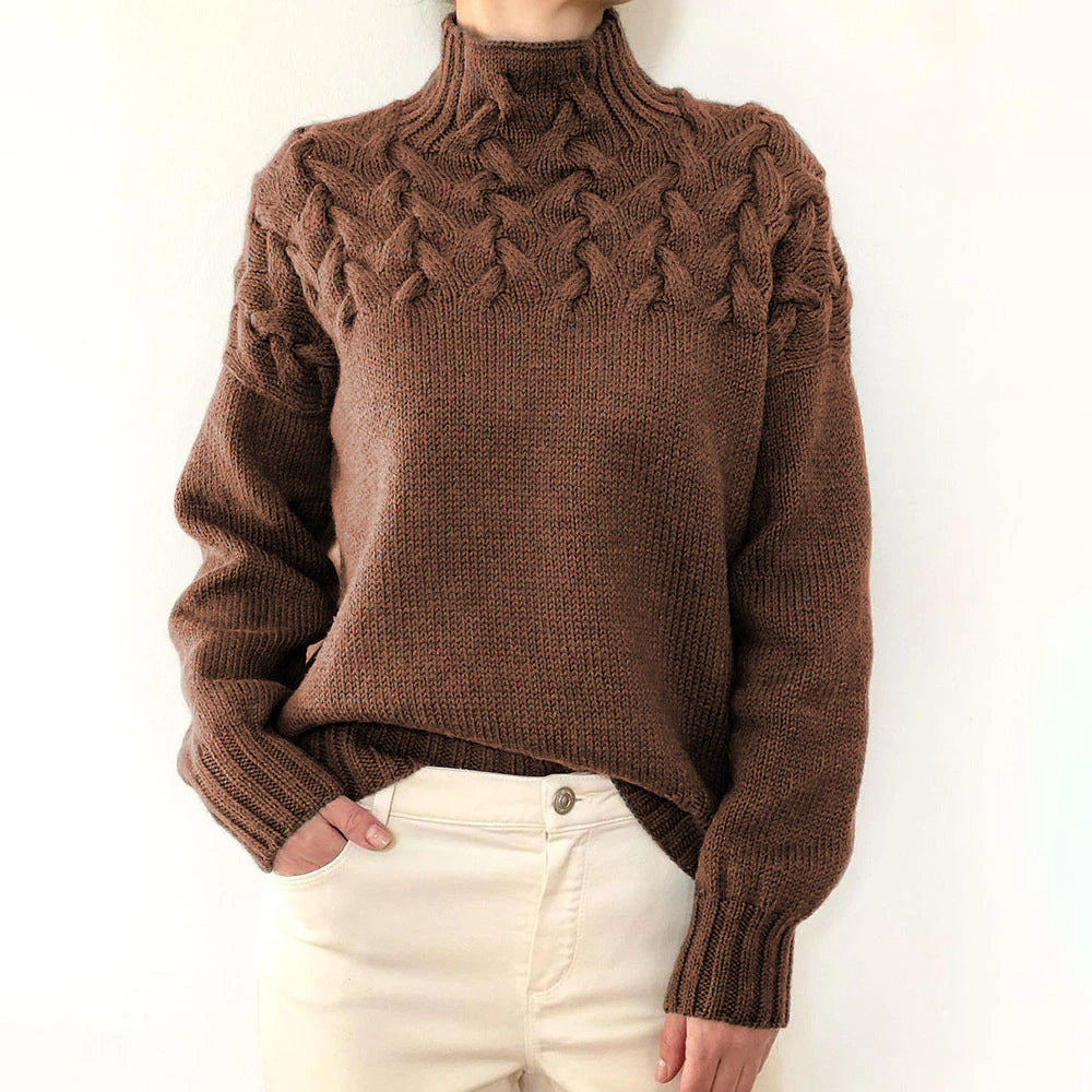 Leah – Cable Knit Turtleneck Sweater