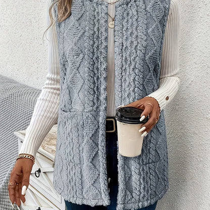 Nita – Longline Textured Sleeveless Vest