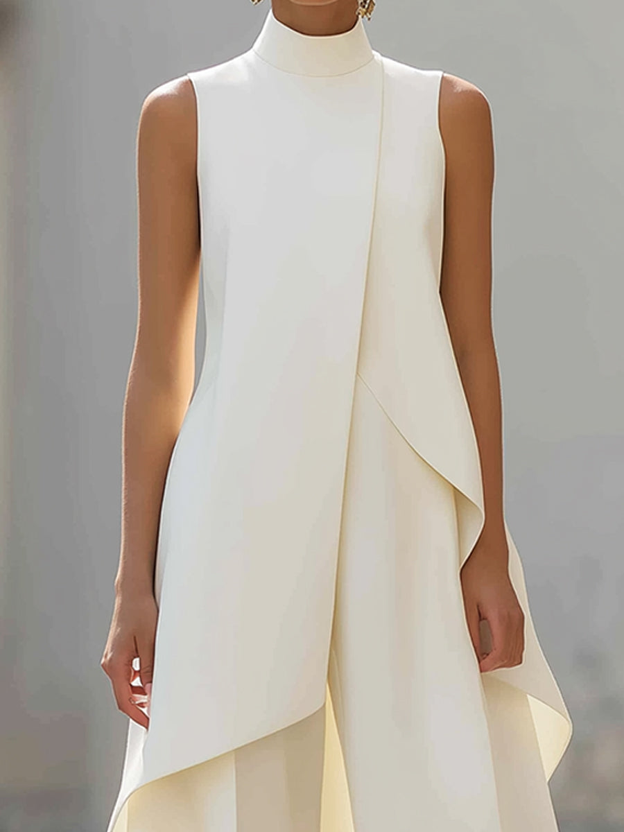 Georgette – Asymmetric Panel Wide-Leg Set