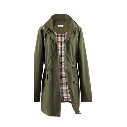 Marsha – Hooded Windproof Jacket with Plaid Lining