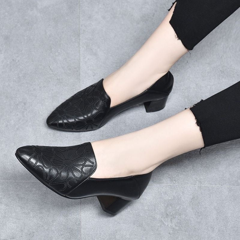 Audrina | Soft Embroidered Pumps