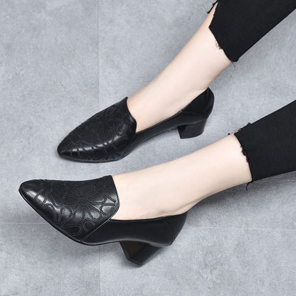 Audrina | Soft Embroidered Pumps