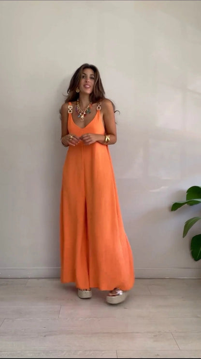 Brittany – Relaxed Wide-Leg Sleeveless Jumpsuit