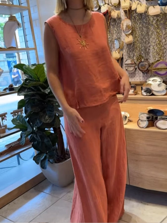 Ola – Relaxed Linen-Look Two-Piece Set