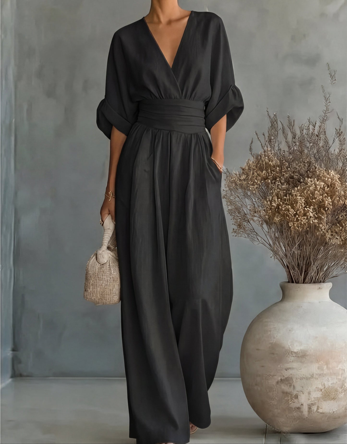 Lori – Wide Leg Belted Jumpsuit