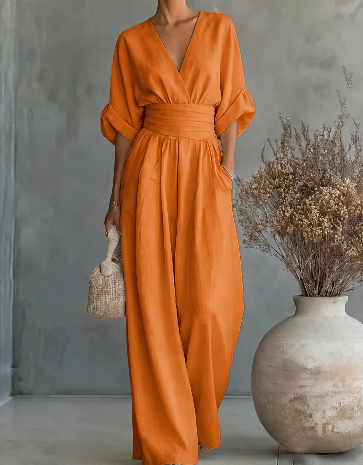 Lori – Wide Leg Belted Jumpsuit