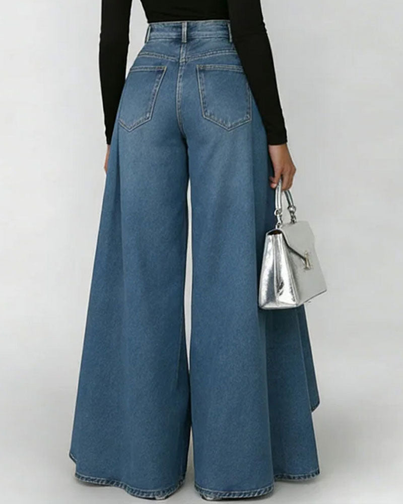 Wilma – High-Waist Flared Denim Pants
