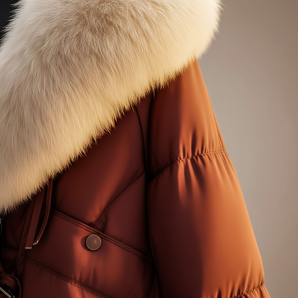 Sue – Quilted Puffer Jacket with Faux-Fur Collar