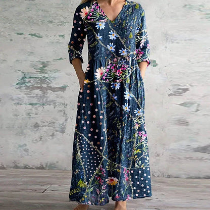 Pandora | Elegant Retro Maxi Dress