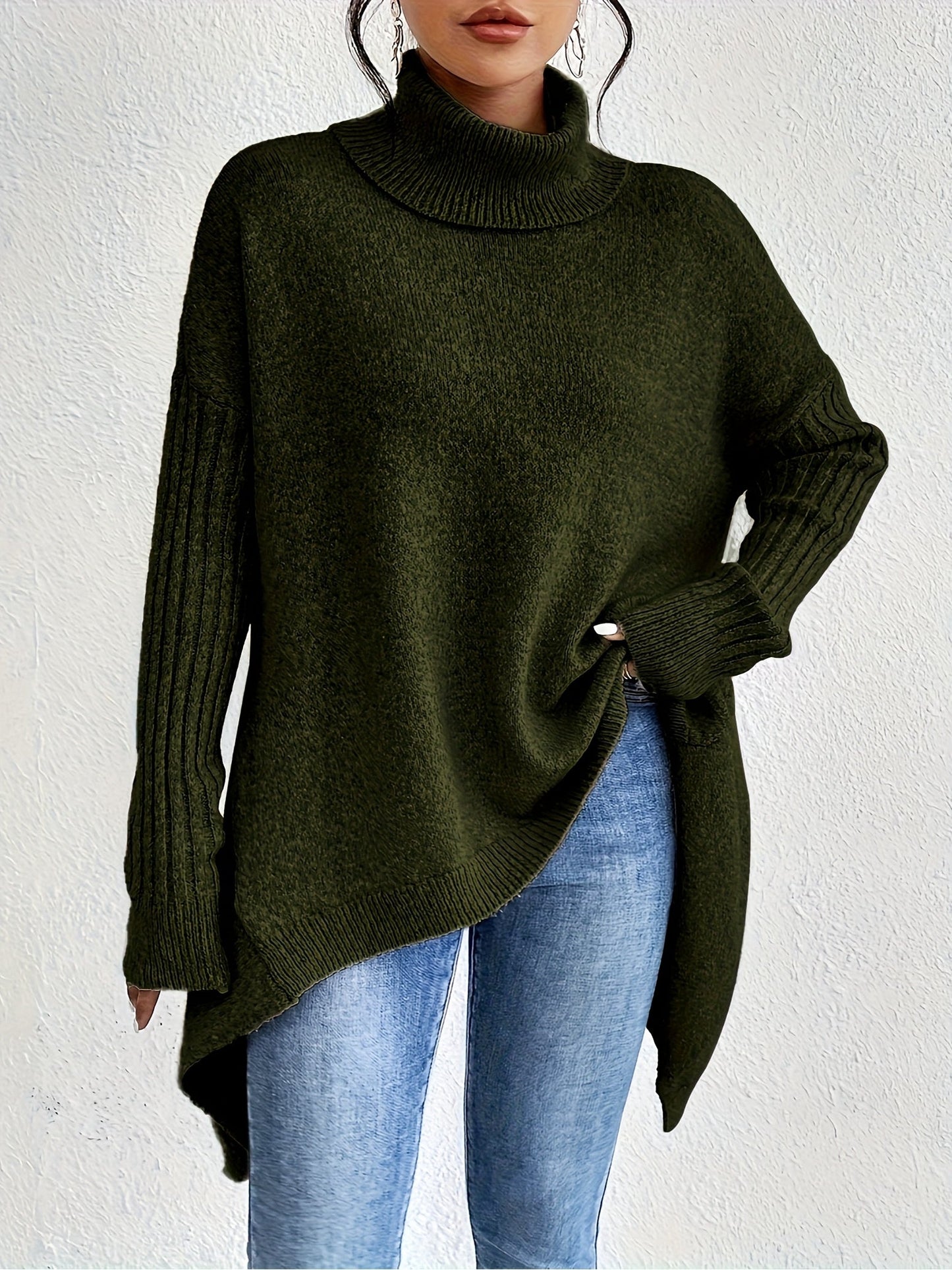Viola – Turtleneck Oversized Knit Sweater