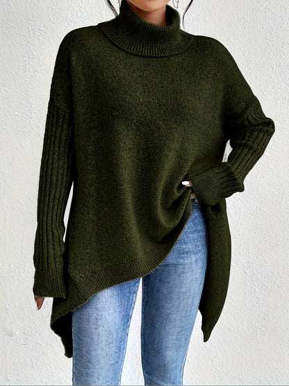 Erica – Oversized Turtleneck Knit Sweater
