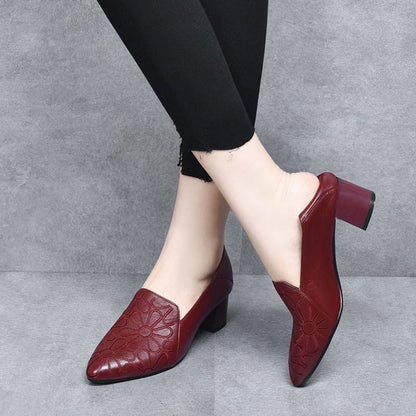 Audrina | Soft Embroidered Pumps