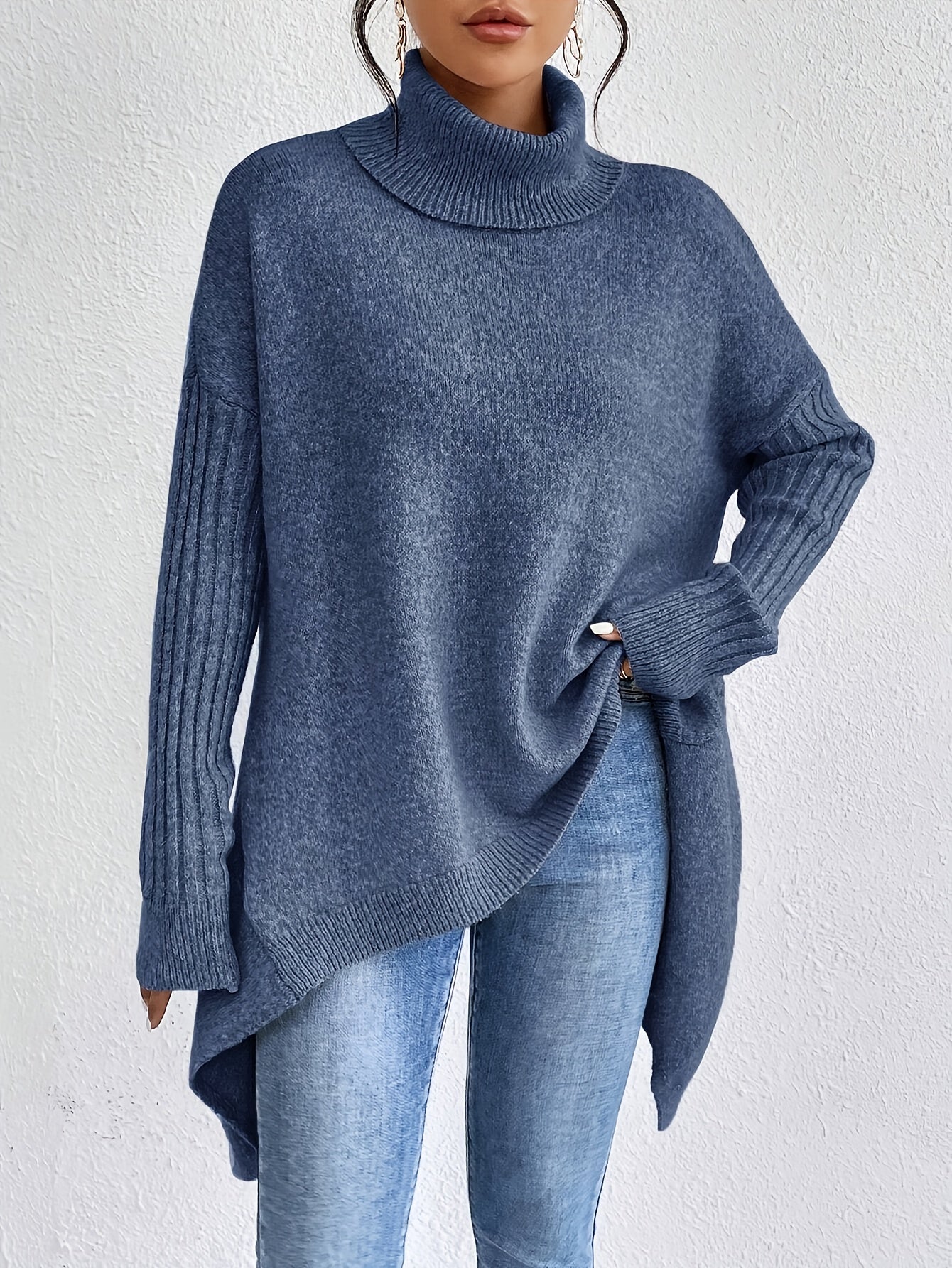 Viola – Turtleneck Oversized Knit Sweater